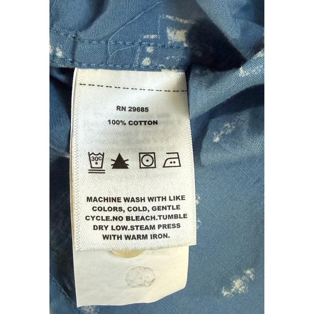 Pendleton Button‎ Down Shirt Mens Medium Blue Southwestern Print Short Sleeve